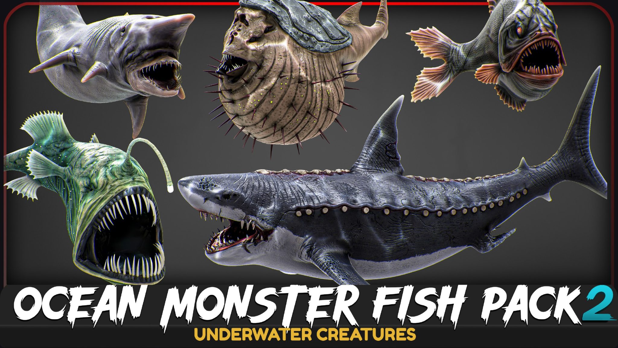 Ocean Monster Fish Pack - Part 2 | Unreal Monster