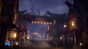 Blender 5 & UE5.7: Stylized Haunted Street Kit