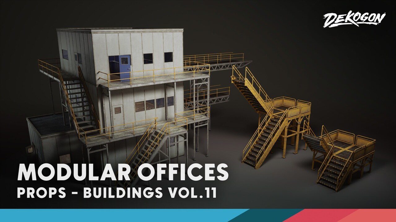 Modular Monstrosity Buildings VOL.11 - Modular Offices | Unreal Monster